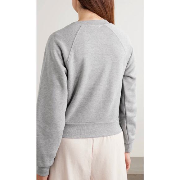 Eterne Shrunken Raglan Sweatshirt in Heather Grey L - Picture 3 of 4